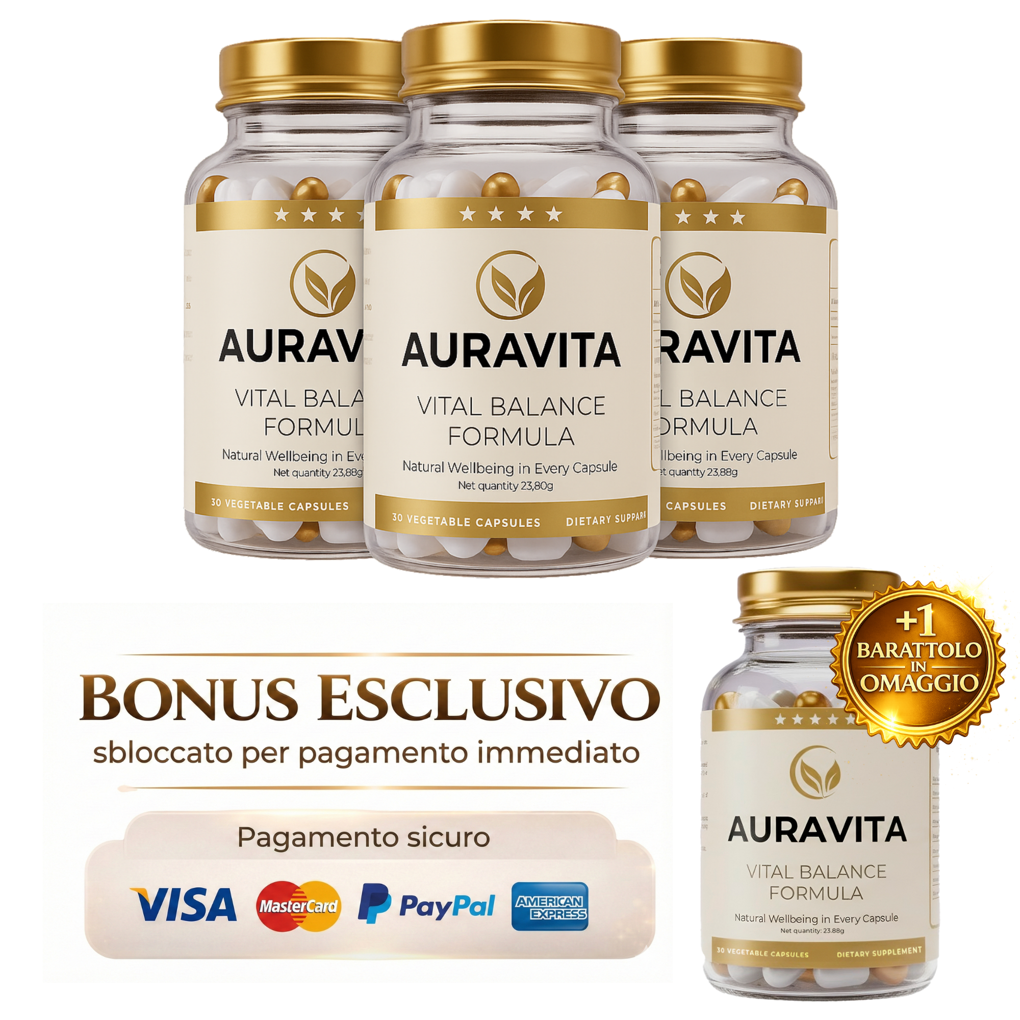 AURAVITA 3 Flaconi + 1 in Omaggio